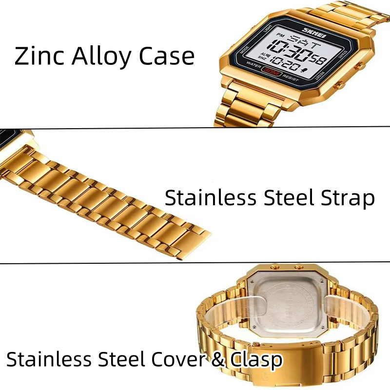 Skmei-Montre-bracelet LED numérique étanche pour homme