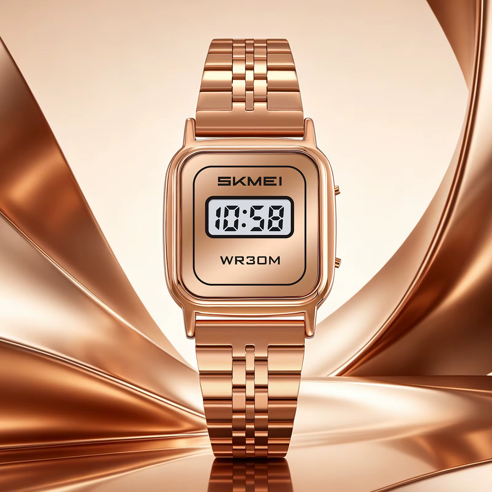 SKMEI 2589 Montre-bracelet numérique de luxe pour femme