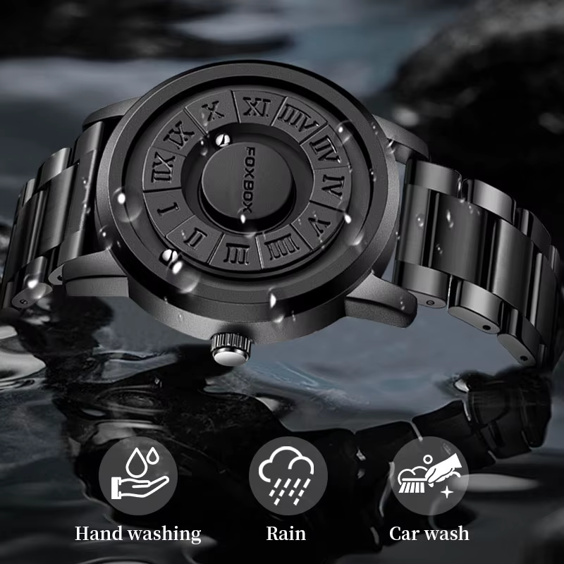 Montre de luxe avec pointeur magnétique pour homme