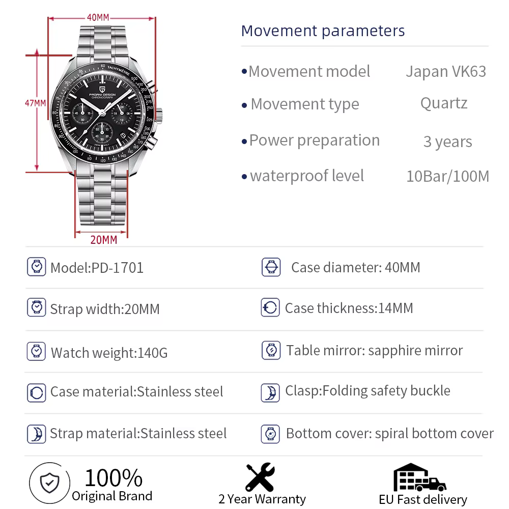 Montre pour homme PAGANI DESIGN 2026
