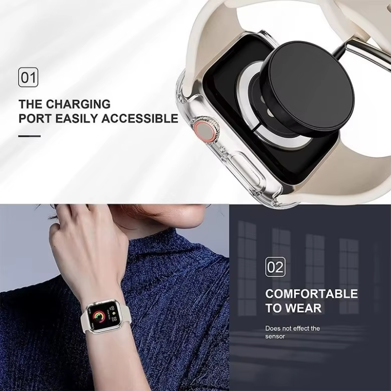 Coque creuse pour Apple Watch série 11 10 9 8 7 6 5 4 SE Ultra 3 2