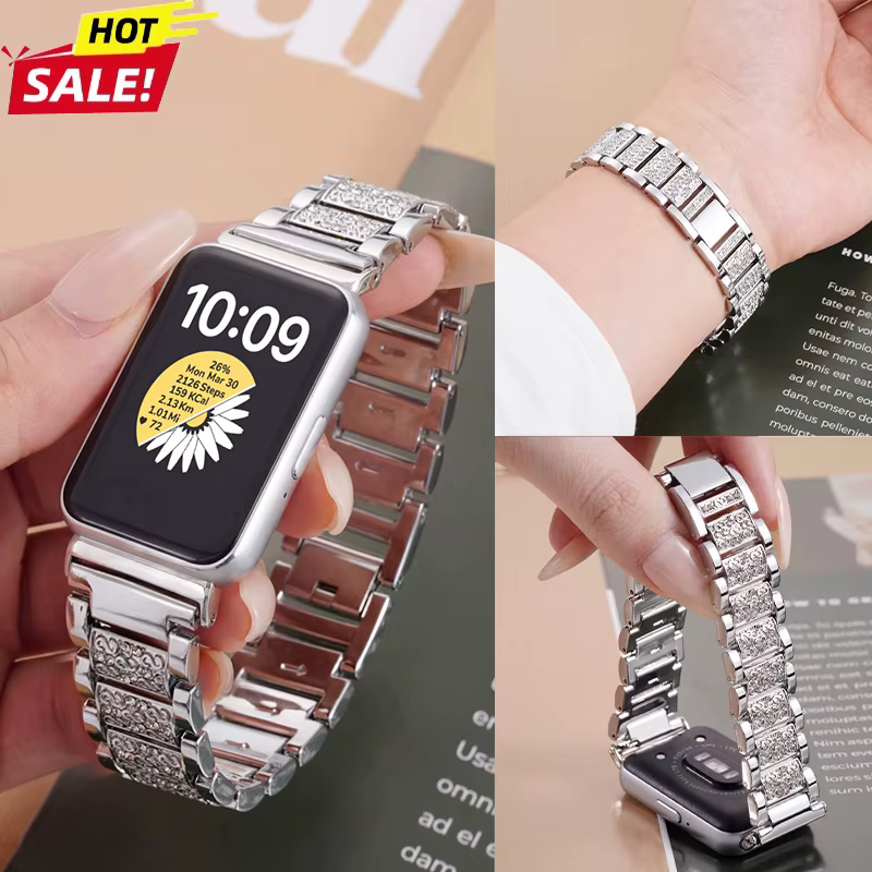 Bracelet à maillons en diamant pour Samsung Galaxy Fit 3