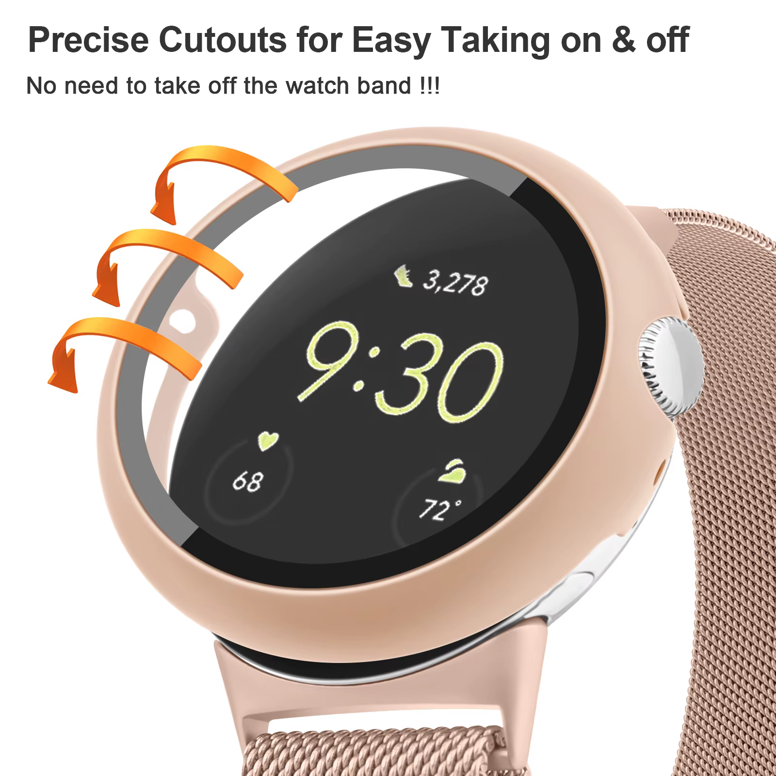 Verre + étui pour Google Pixel Watch PC