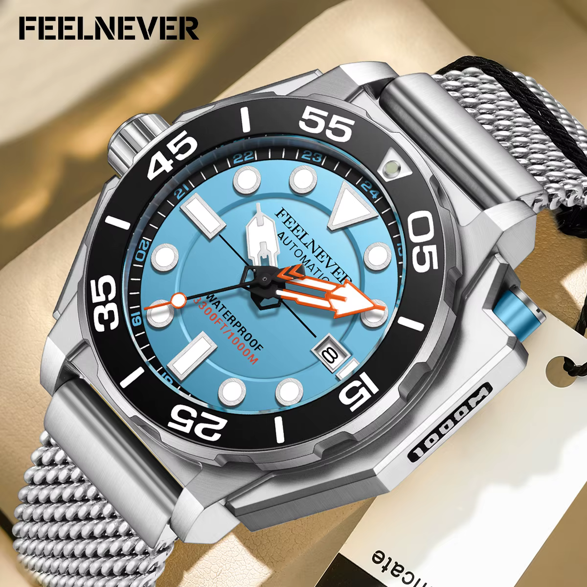Nouvelle marque de luxe hommes montre 1000m étanche BGW9 Super lumineux relogios masculinos montres mécaniques