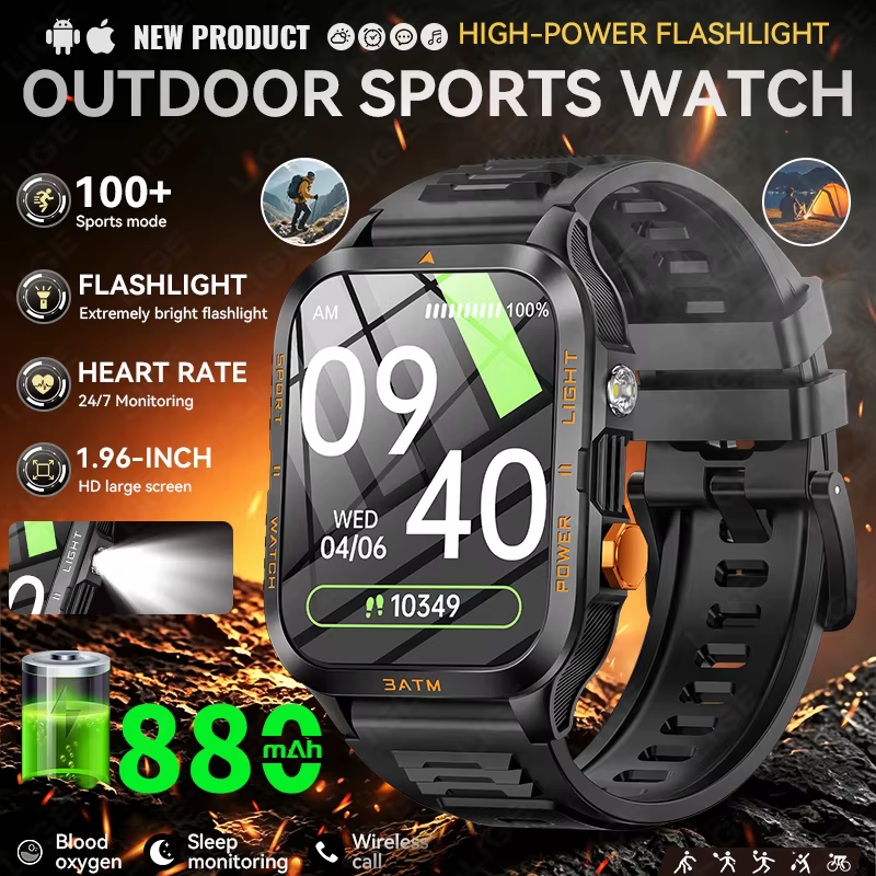 Montre connectée de fitness LIGE avec écran HD de 1