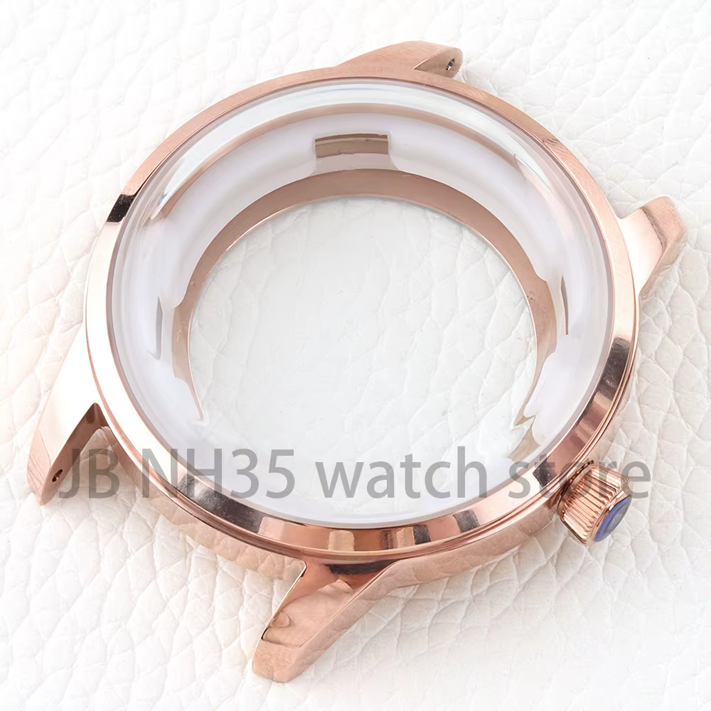 Boîtier de montre NH35 argent/or Rose 40mm