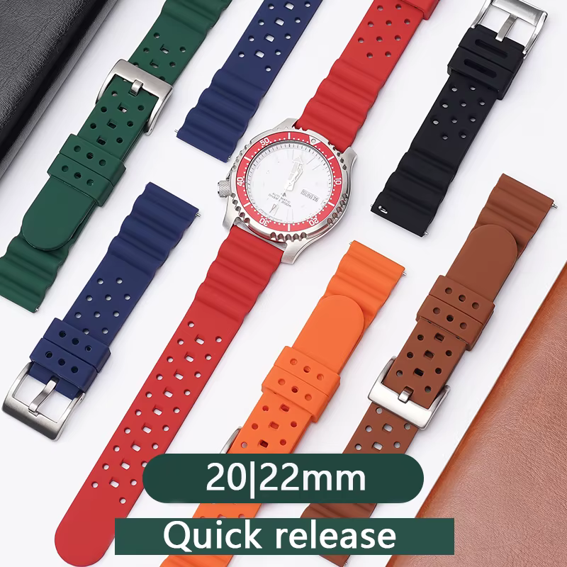 Bracelet de montre en silicone souple pour SeATM No.5