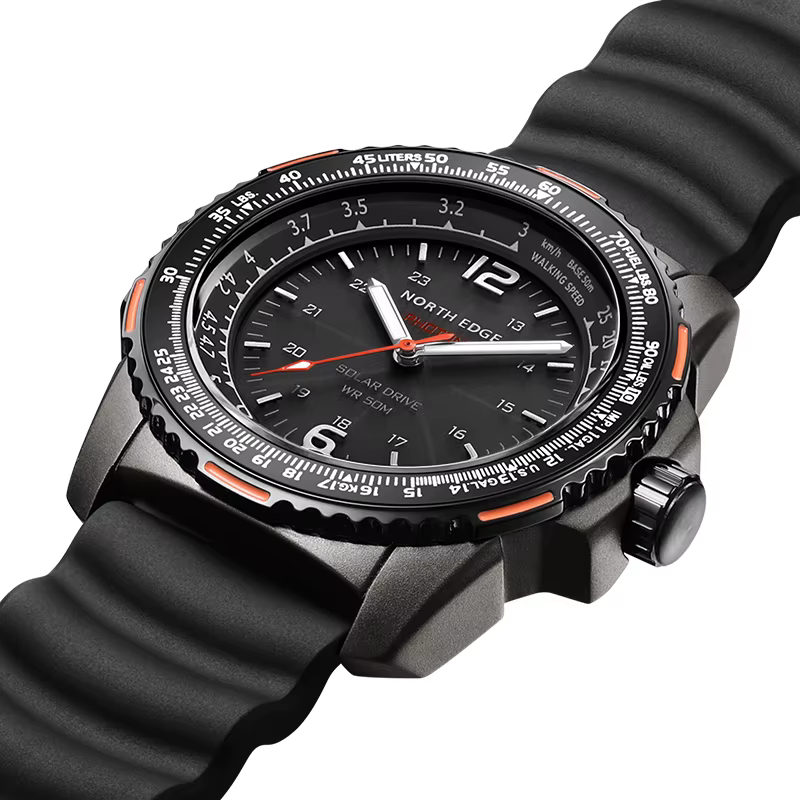 Montre solaire d'extérieur pour hommes
