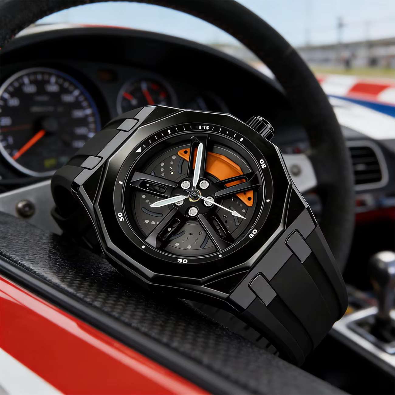 Nouvelle montre pour homme de haute qualité avec un design à roues rotatives