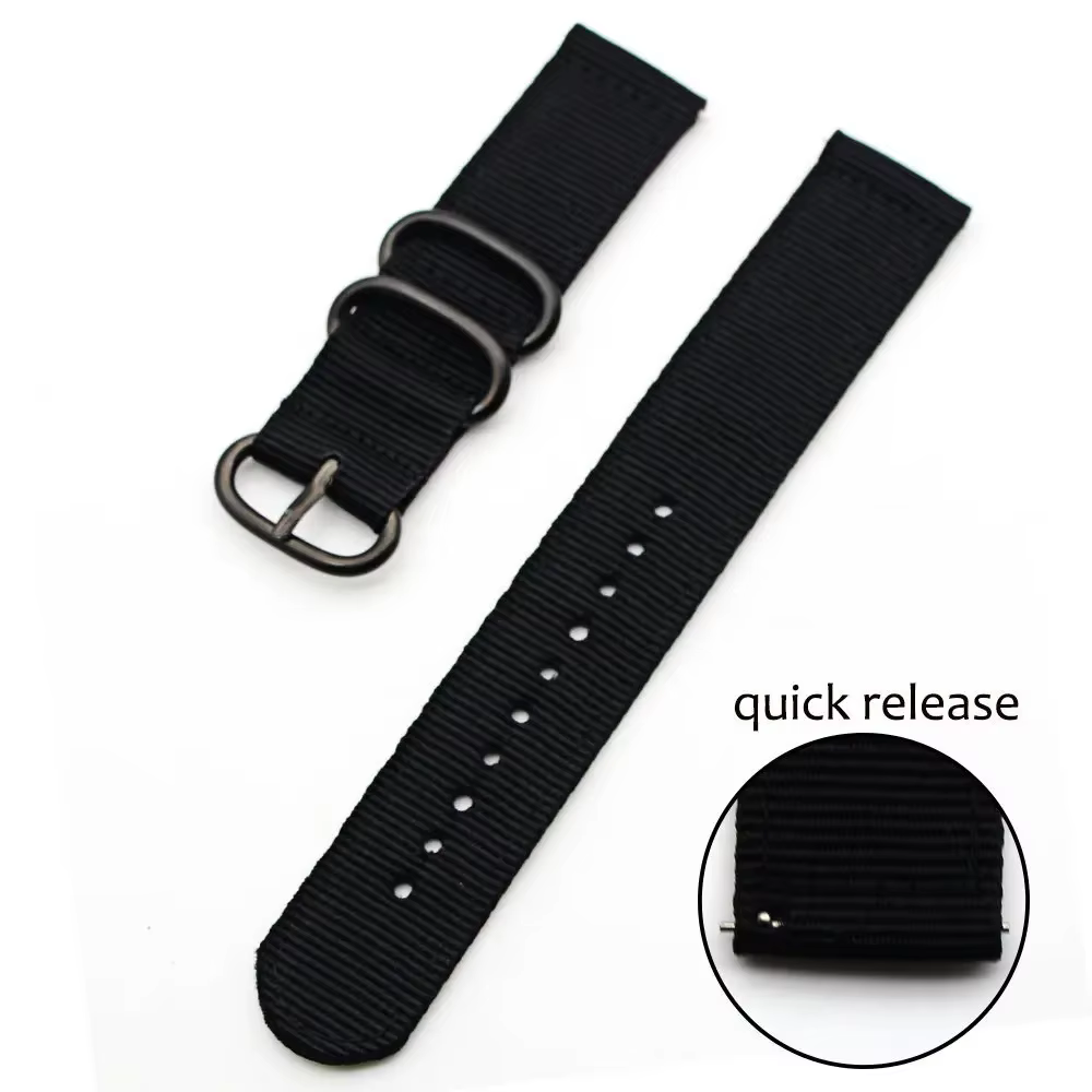 Bande de bracelet de Sport de montre en Nylon tissé pour Samsung Galaxy Gear S3 S2 bandes classiques Amazfit 18mm 24mm