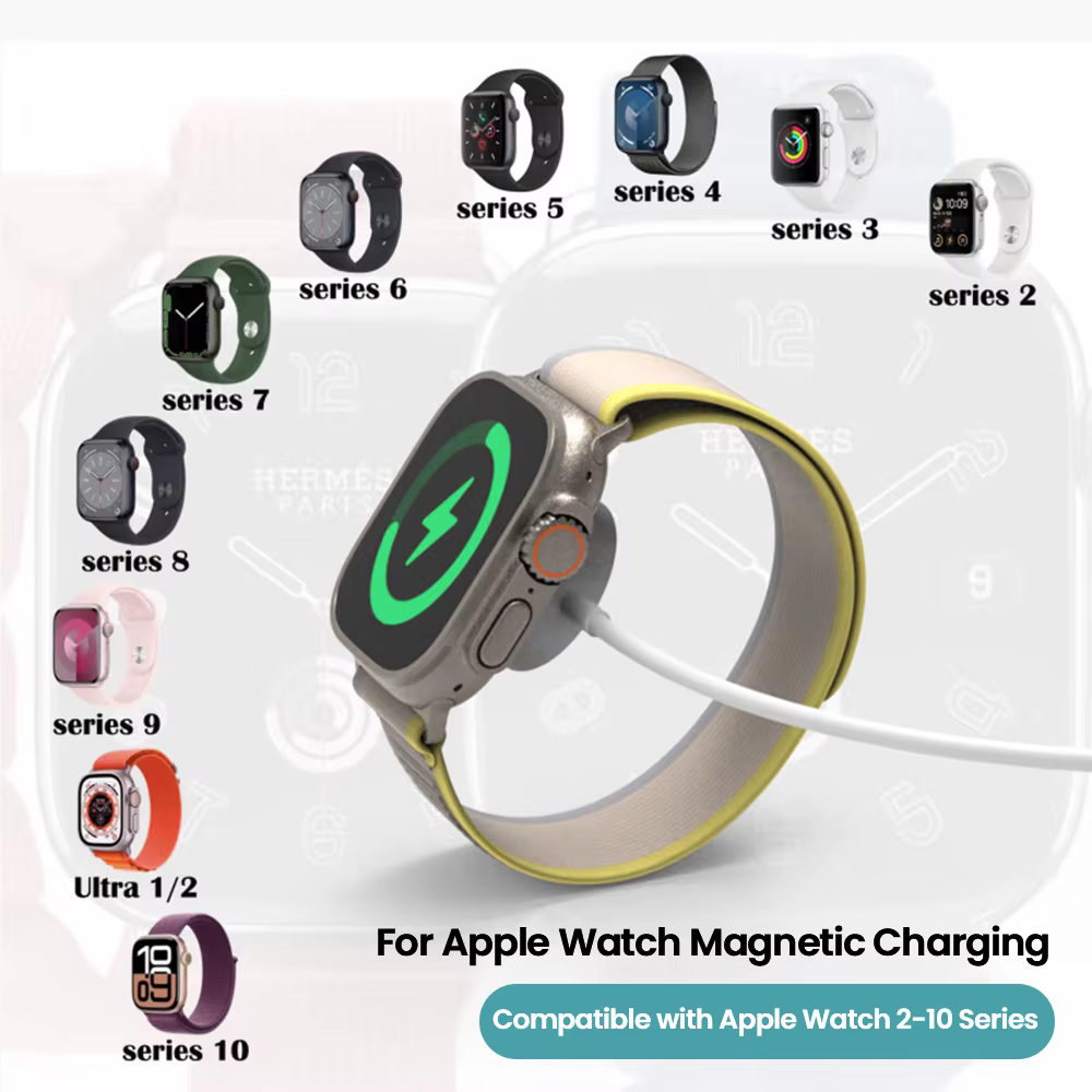 Chargeur USB/type-c 1M pour Apple Watch série 10 9 8 7 6 5 4 3 2 SE Ultra édition