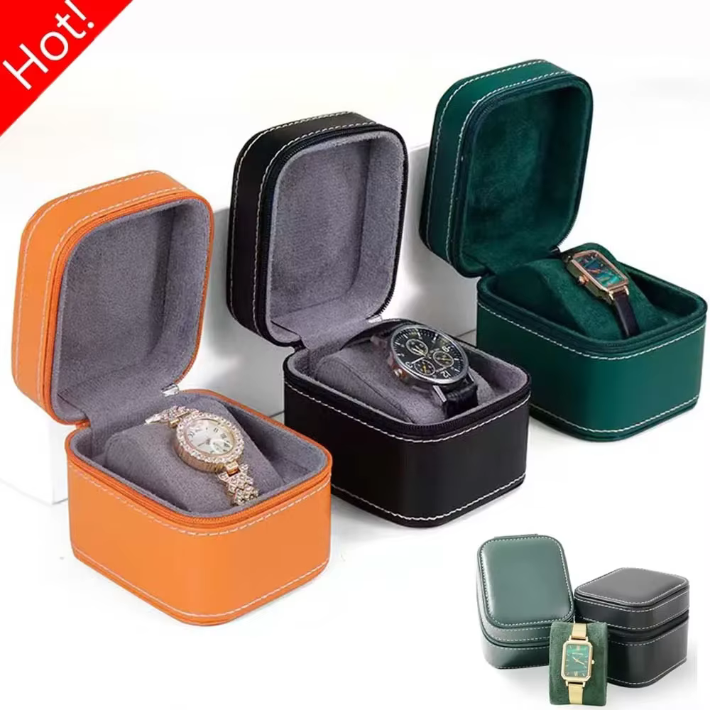 Boîtier de montre unique en cuir PU