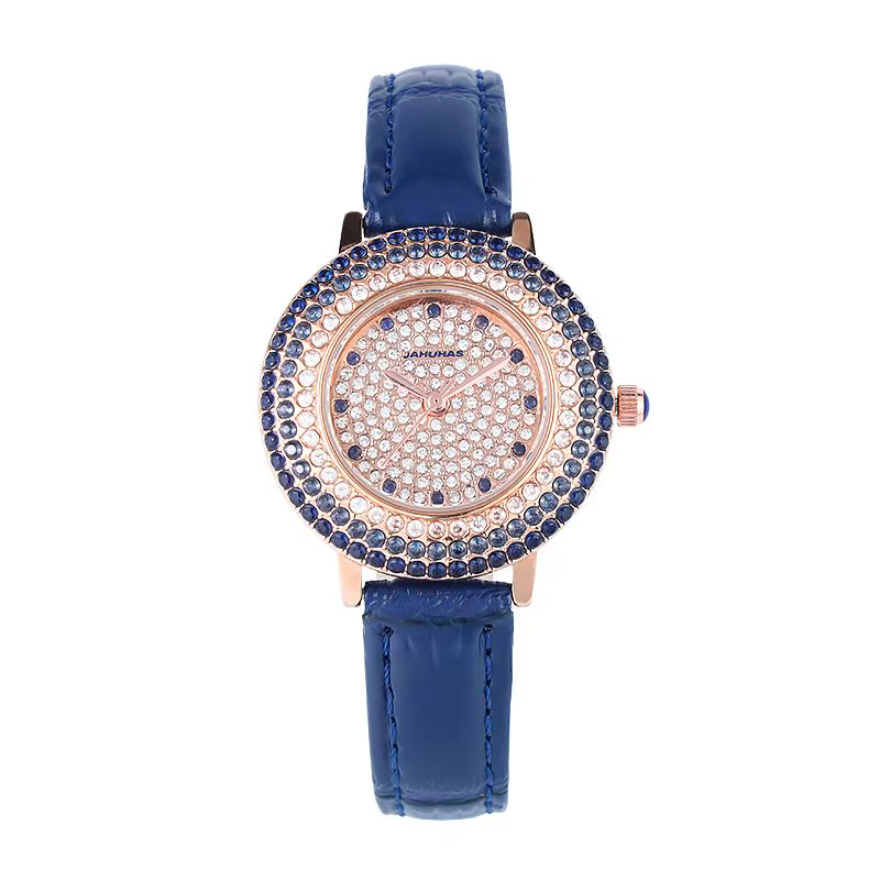AdrenPalace-Montre à quartz en cuir véritable pour femme