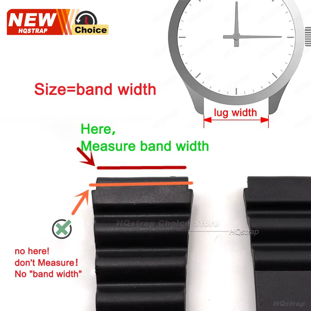 Bracelet de montre en plastique 18mm 20mm 22mm pour hommes et femmes