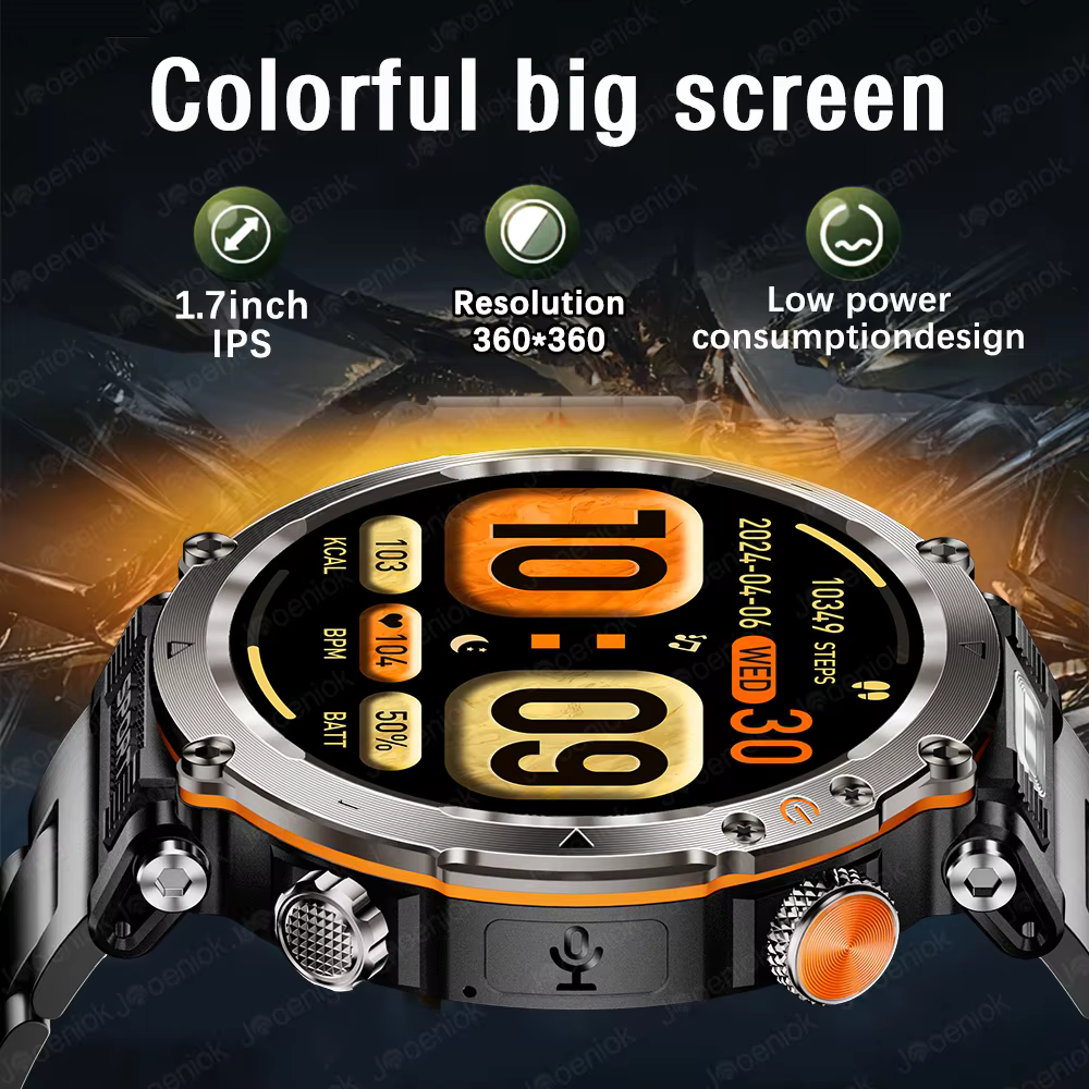 2025 nouvelle mode luxe 5ATM montre HT30 GPS boussole montre intelligente Sport de plein air homme AMOLED 366*366 NFC fréquence cardiaque IP68 Smartwatch