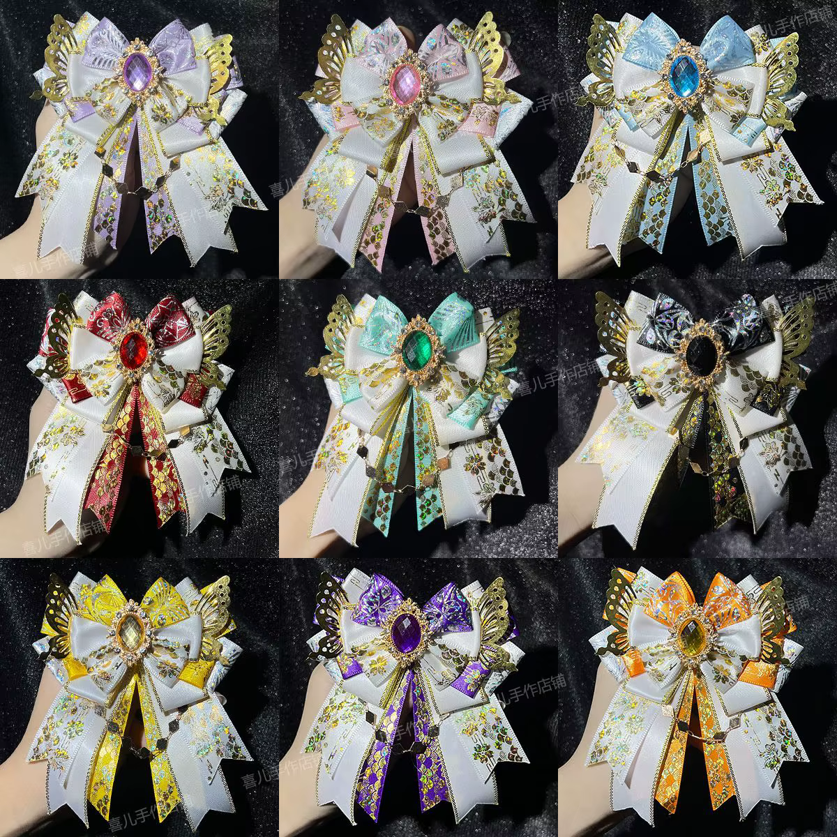 K-pop Idol Concert bricolage accessoires ensemble bâton lumineux breloques Mini nœud papillon porte-clés avec strass scintillants Fan rencontrer Badge Clips