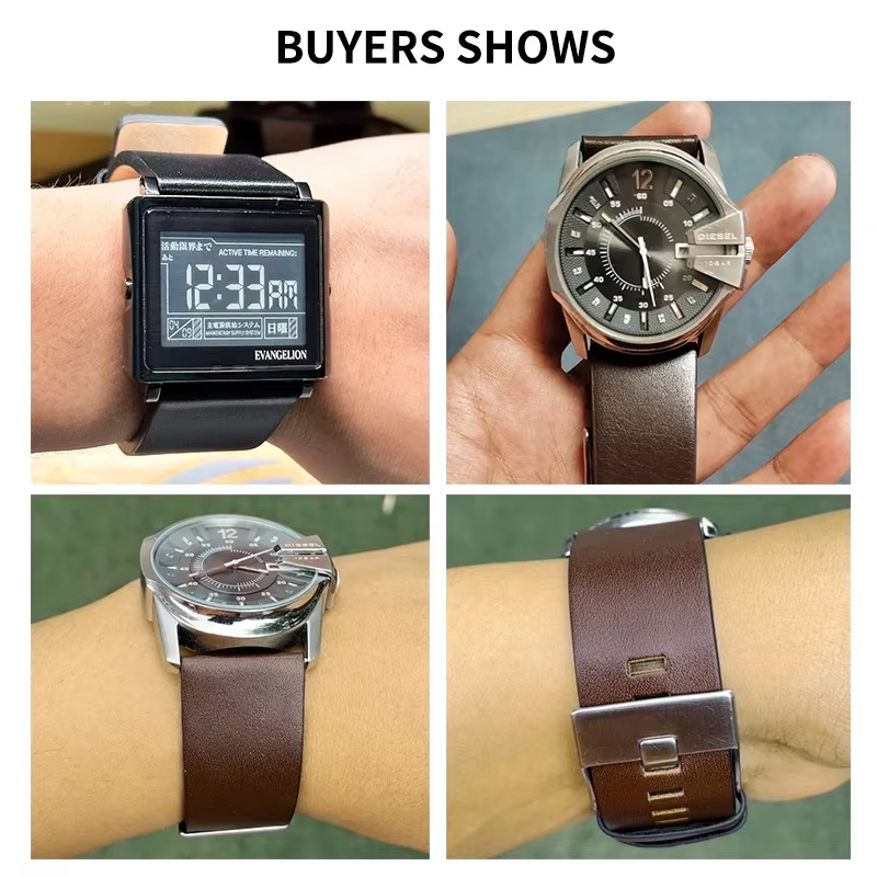 Bracelets de montre en cuir véritable de bonne qualité