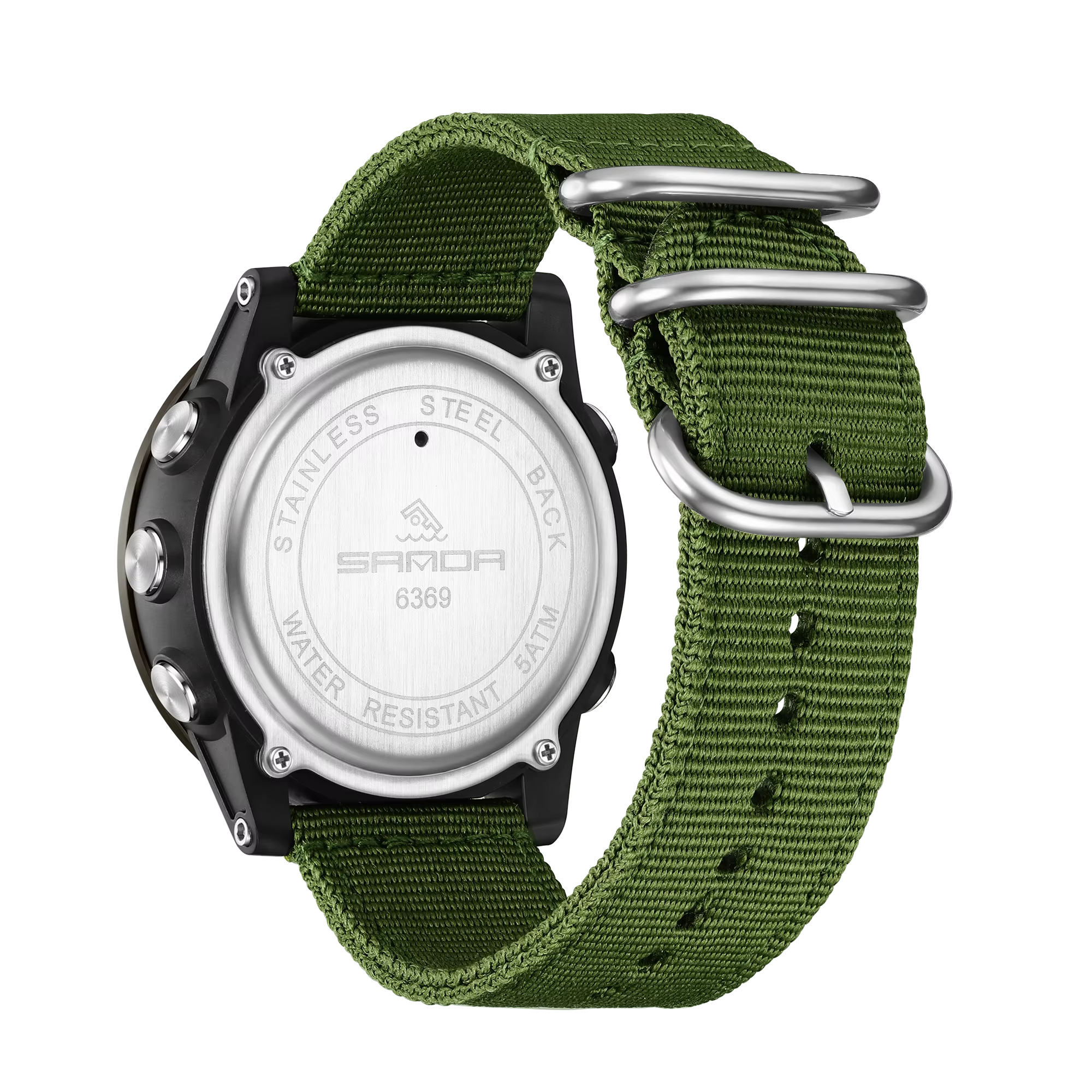 SANDA Montre-bracelet numérique à quartz militaire durable et tendance pour homme