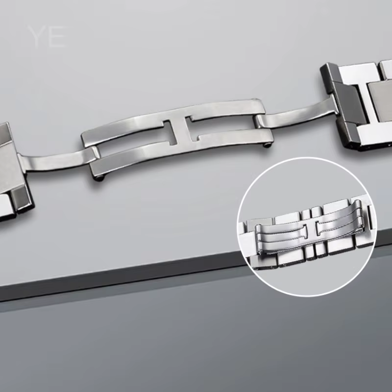 Pour Cartier Tank Band hommes et femmes Bracelet de montre en acier Ronde Solo Original résistant à la sueur