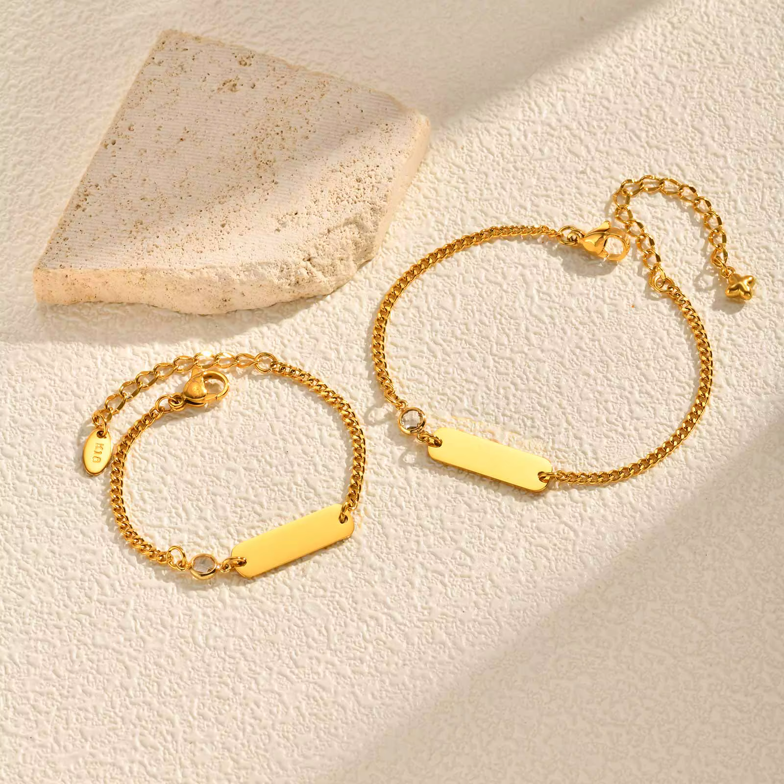 Bracelet personnalisé avec nom et barre d'identification, pour bébé et enfant, breloques tressées à la main, cadeau d'anniversaire pour nouveau-né fille