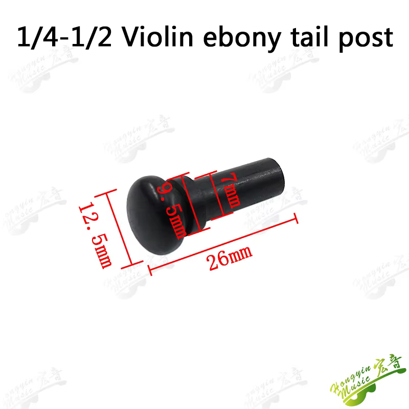 HUATOOL Viola, Queue de violon, Queue en ébène, Queue à clou, Queue à bouton, Accessoires de violon en bois