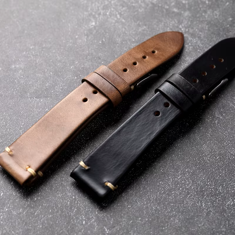 Horween-Bracelet de montre en cuir Dnomexcel fait à la main pour homme