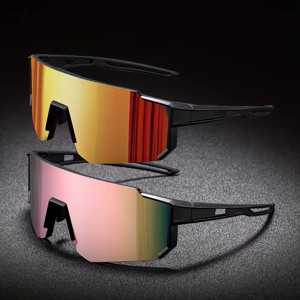 Lunettes de soleil de cyclisme surdimensionnées pour hommes, lunettes de vélo, lunettes anti-vent, verres pour la conduite sur route