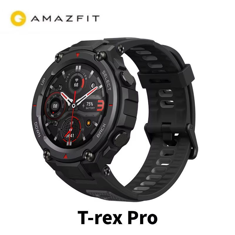 Nouvelle montre intelligente Amazfit T-Rex pro pour hommes - GPS extérieur étanche avec autonomie de 20 jours compatible avec iOS et Android