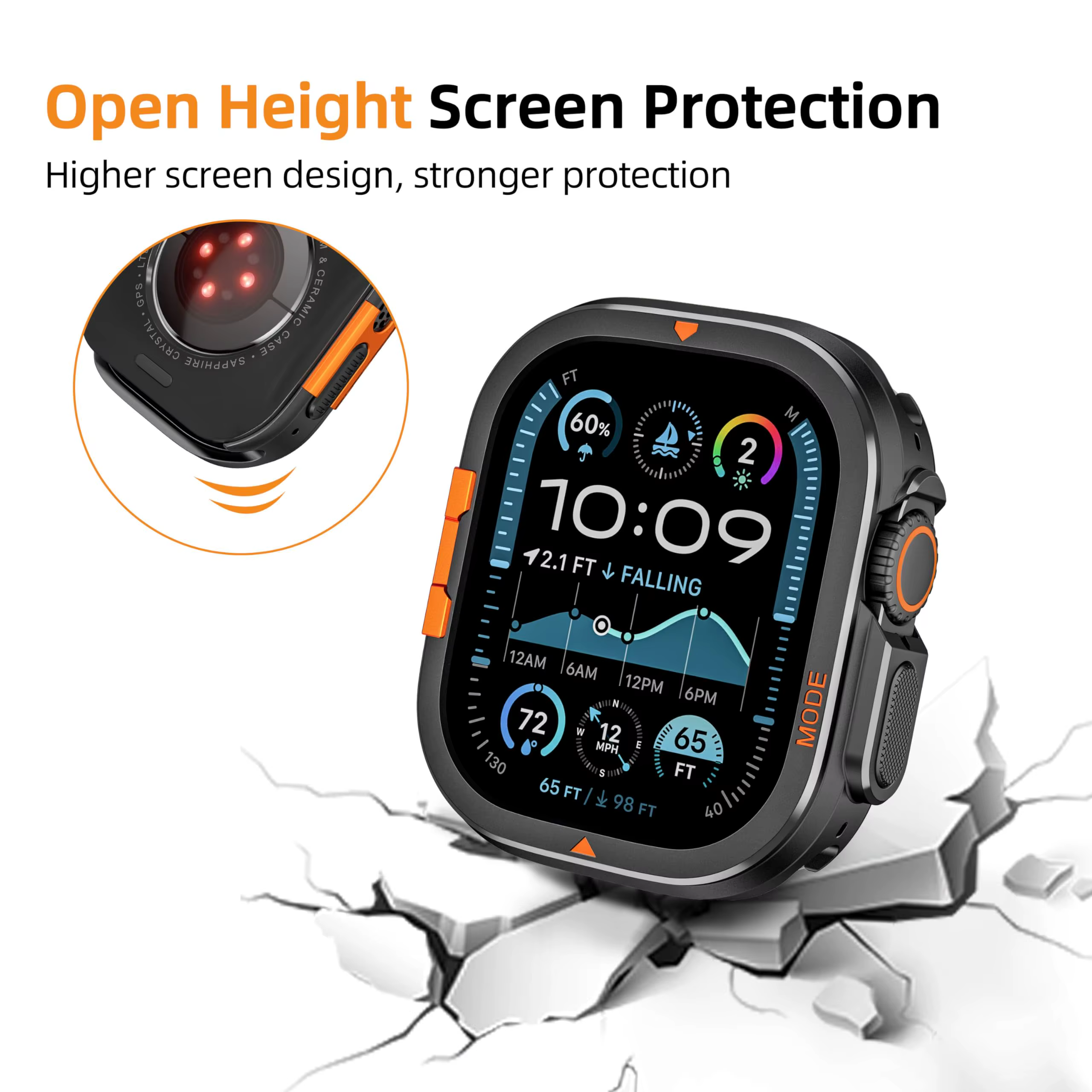 Boîtier métallique Anti-chute pour Apple Watch Ultra 3/2/1 49mm