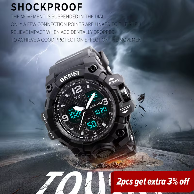 SKMEI Mode Sport Électronique Montres Pour Hommes Antichoc Étanche Numérique