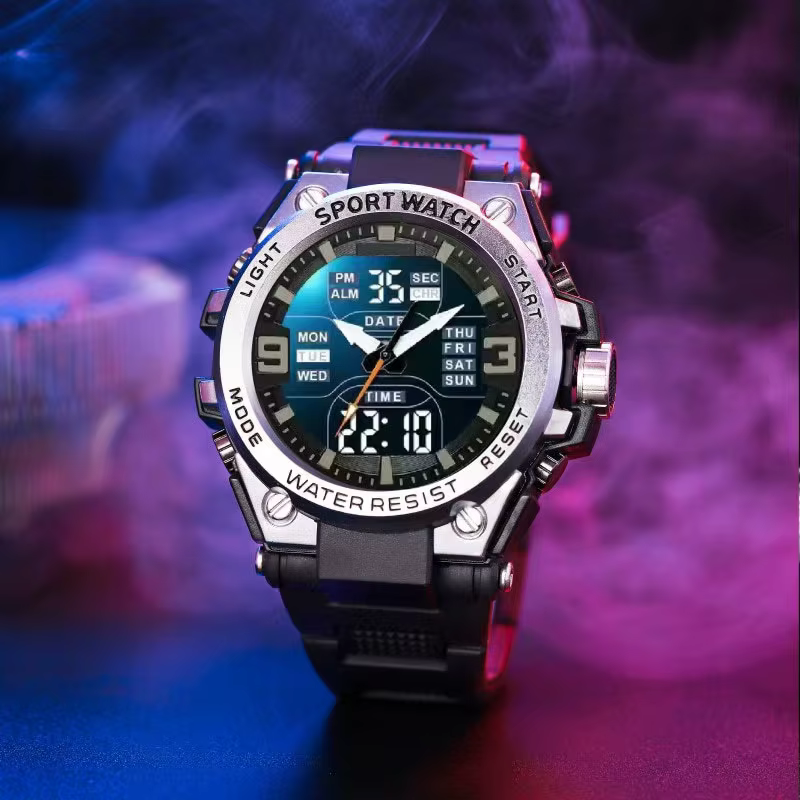 Montre de sport numérique pour hommes