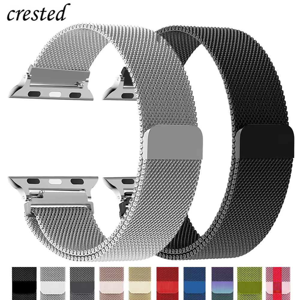 Bracelet Milanese Loop pour Apple Watch 44mm 40mm 45mm 49mm 41mm 38mm 42mm