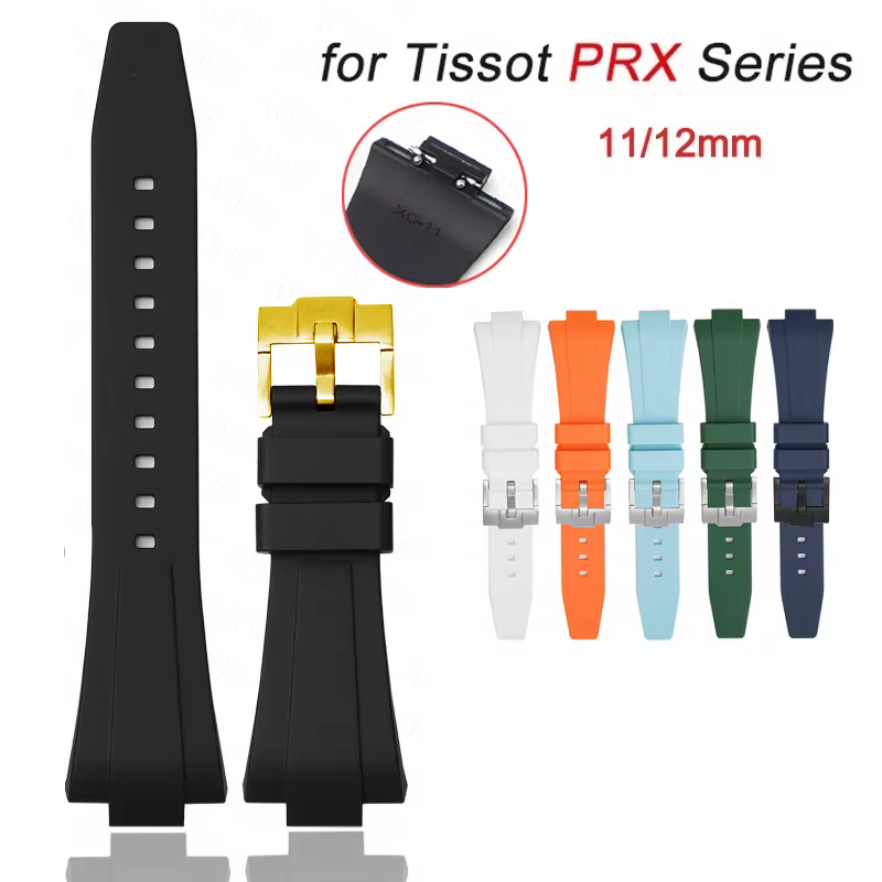 Bracelet en Silicone liquide pour Tissot PRX série 35mm 40mm à dégagement rapide hommes femmes