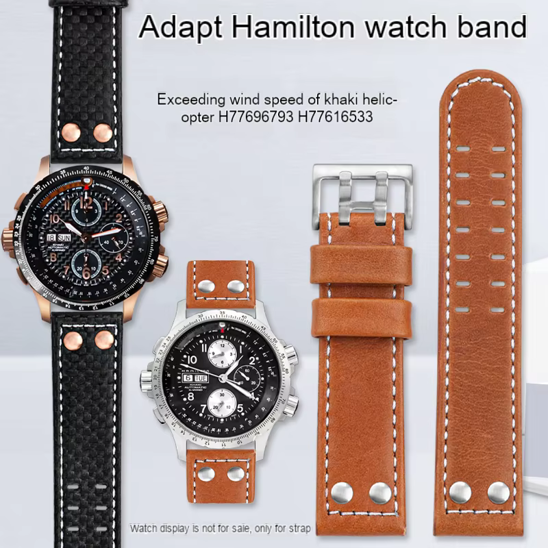 Bracelet de montre en cuir pour homme