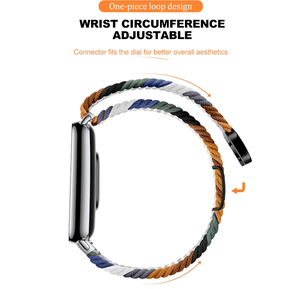 Bracelet à boucle en Nylon tressé magnétique pour Xiaomi Redmi Watch 4 5