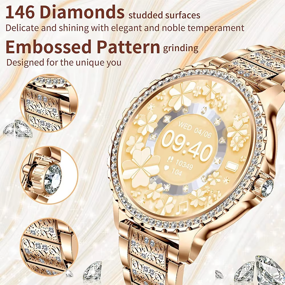 Montre intelligente à écran AMOLED pour femme