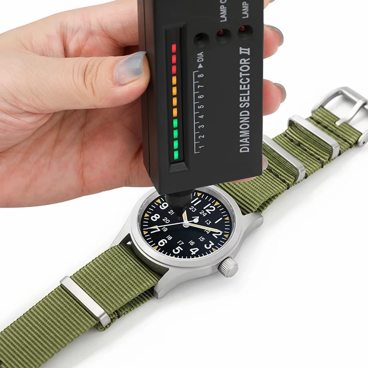 Militado ML05 38mm montre militaire mis5 2035 mouvement bombé saphir cristal C3 vert lumineux 10Bar étanche montres Vintage