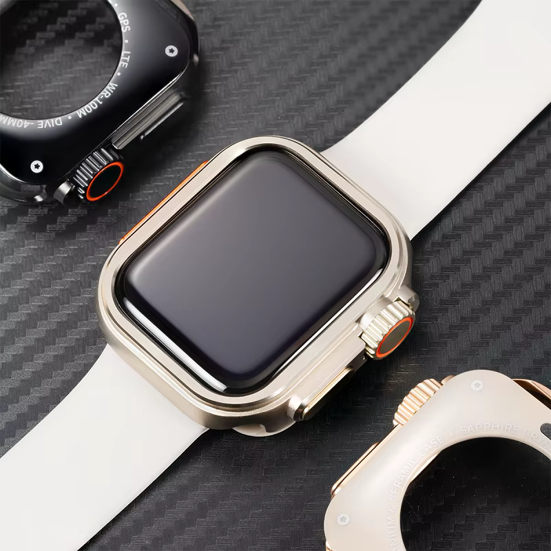 Boîtier en métal pour Apple Watch série 11 10 46mm 42mm mise à niveau Ultra 3/2 49mm housse de protection rigide en