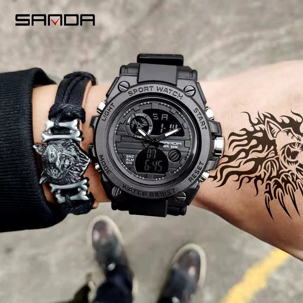Montre-bracelet de sport étanche pour homme