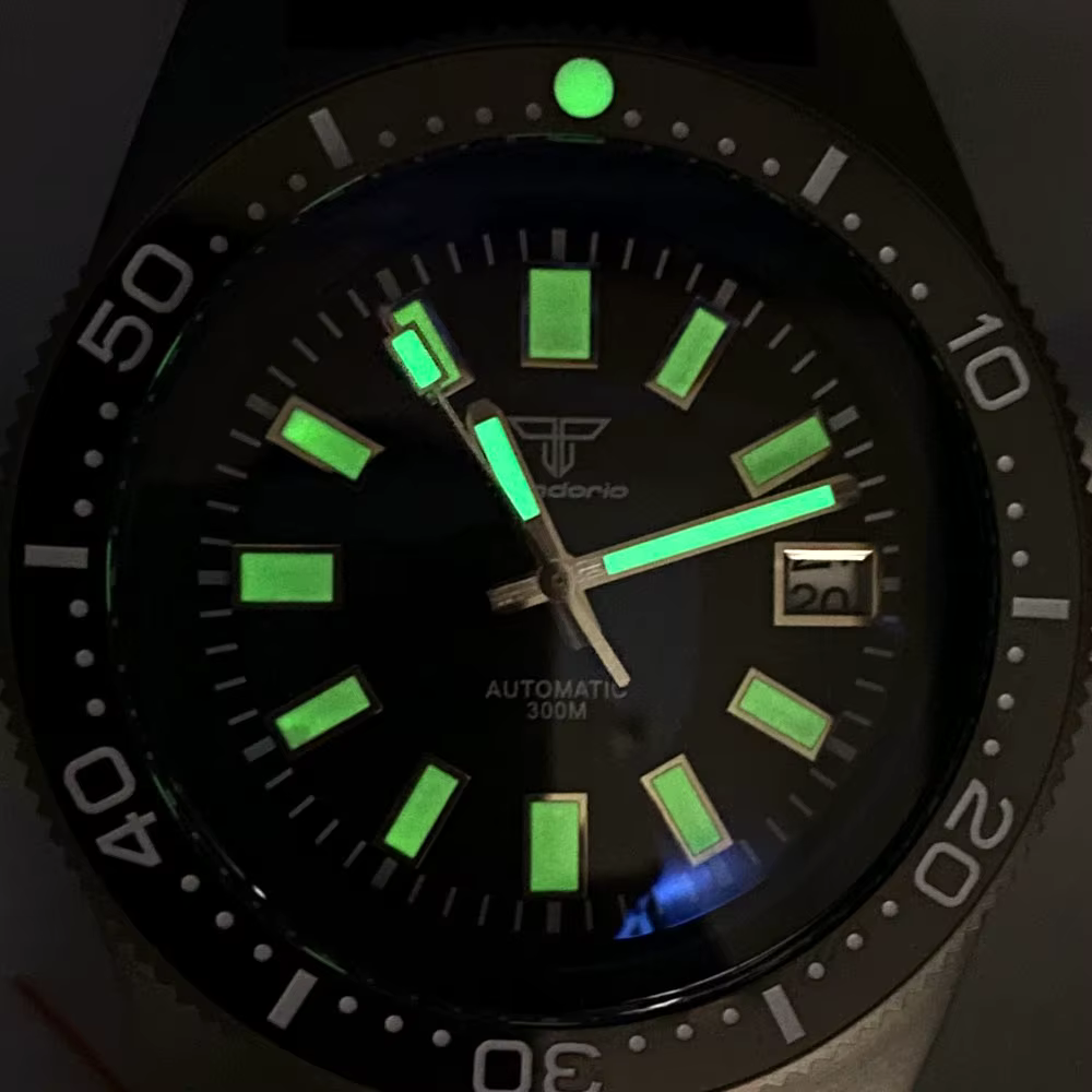 Tandorio-Montre MAS alimentée par plongée en titane pour homme