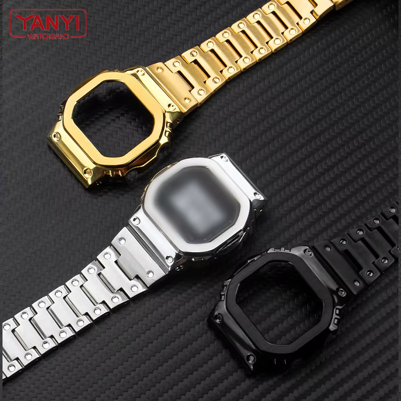 Bracelet de montre en acier inoxydable V4.0 pour Casio G-Shock DW-5600