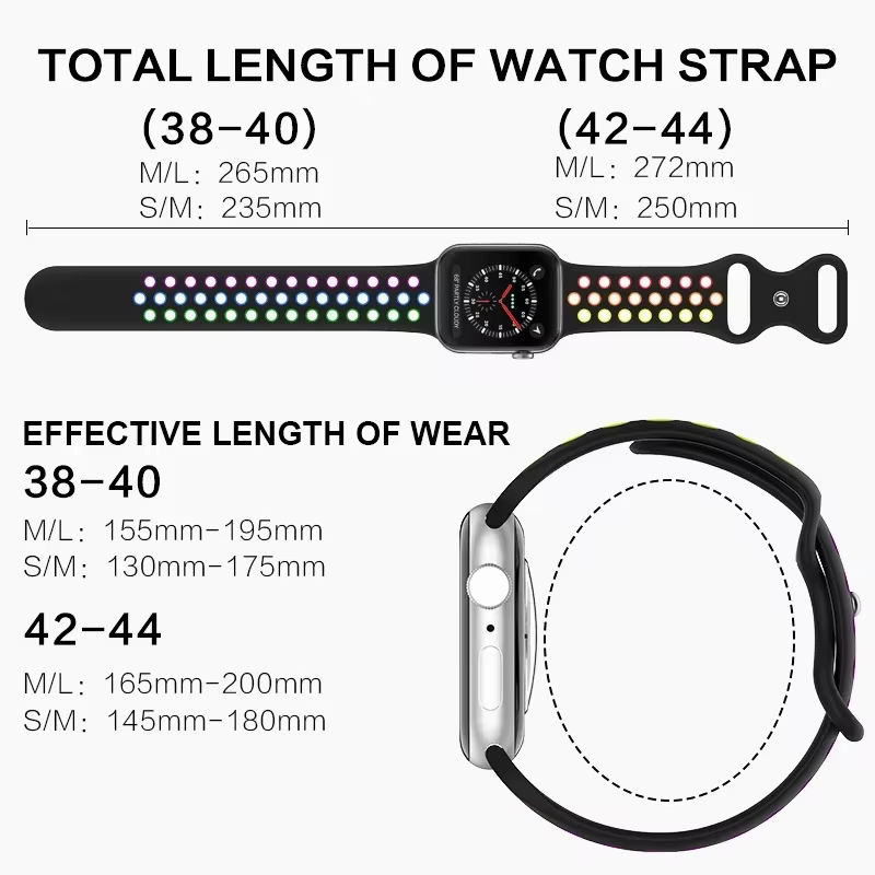 Bracelet dehors en Silicone pour Apple Watch