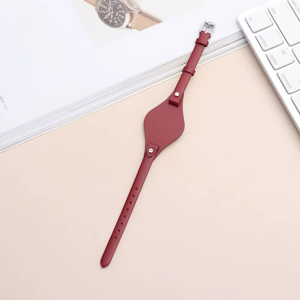 Bracelet de montre à boucle en cuir véritable
