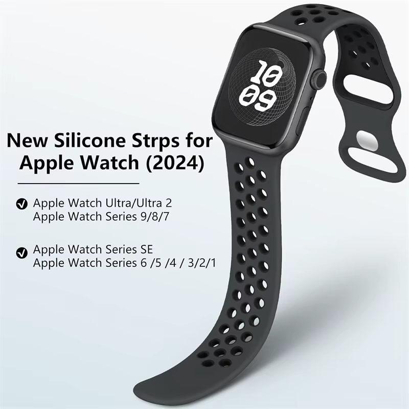 Bracelet de montre en Silicone pour Apple watch