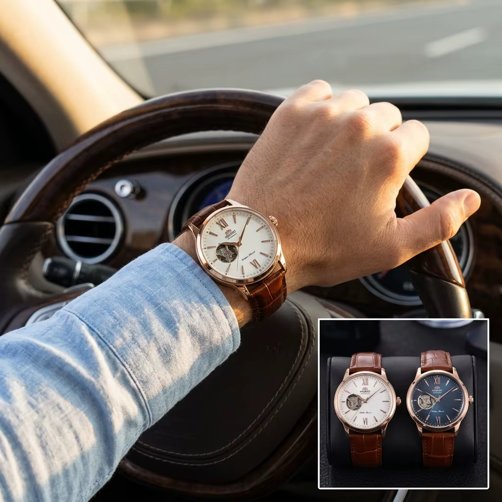 Montre automatique Orient Open Heart pour homme