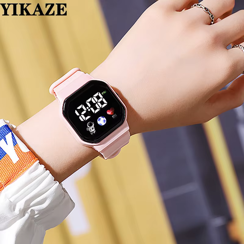 Montre de sport numérique électronique LED pour femmes et hommes