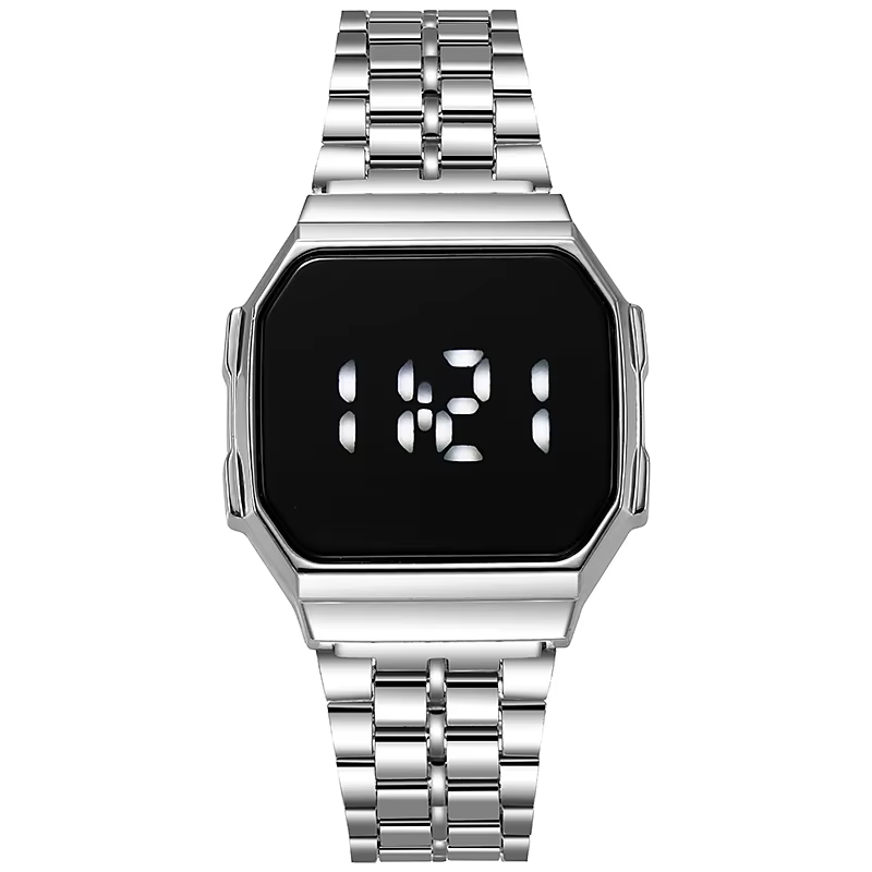Nouvelle montre électronique à affichage numérique LED tactile pour femmes