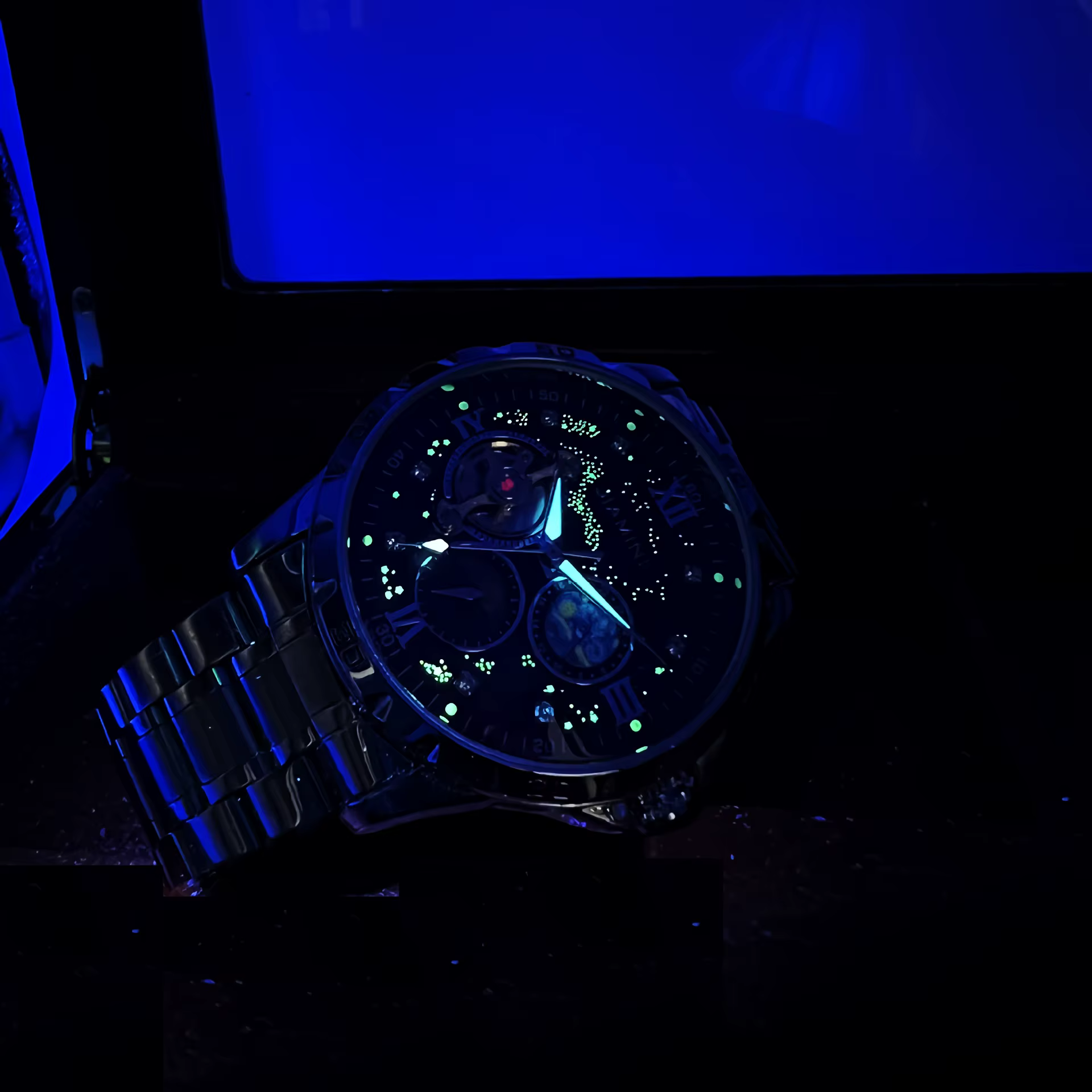 Montre mécanique automatique de luxe pour homme avec calendrier
