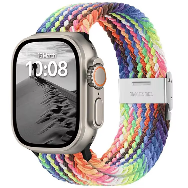 Nouveau Bracelet en Nylon arc-en-ciel
