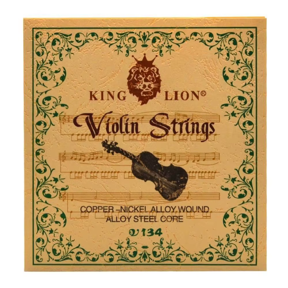 Accessoires pour violon V134 King Lion, cordes pour violon, cuivre blanc, cuivre-nickel, ensemble de cordes pour violon, musicien à enroulement universel